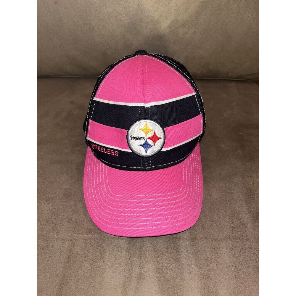Pittsburgh Steelers Hat snapback Pink Black Womens Adjustable‎ Size S/M NWOT